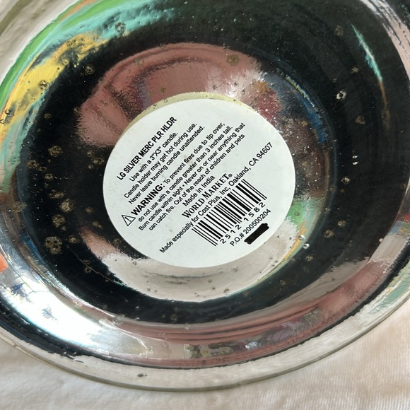 World Market LG Silver Mercury Pillar Candle Holders - Picture 8 of 8